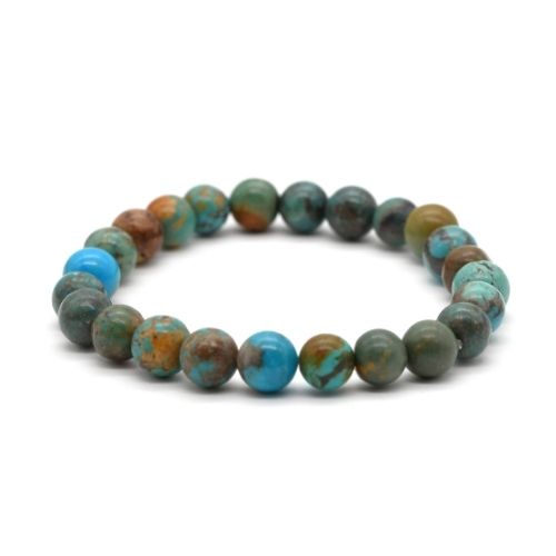 BRACELET 8MM TURQUOISE VÉRITABLE Qualité A