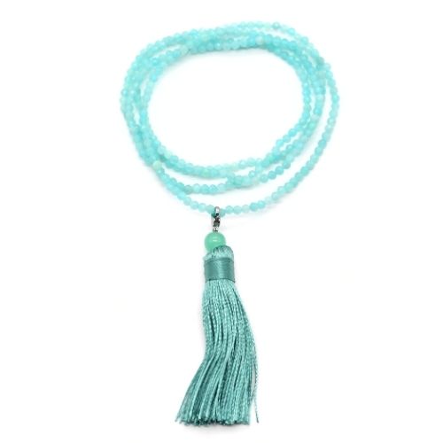 <strong>COLLIER MALA FACETTÉ </strong>AMAZONITE Qualité A