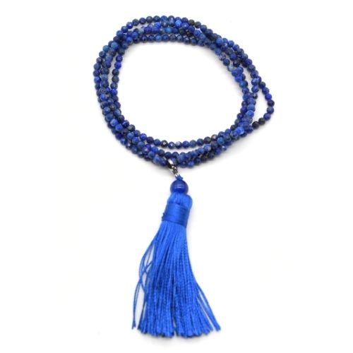 <strong>COLLIER MALA FACETTÉ </strong> LAPIS LAZULI Qualité A