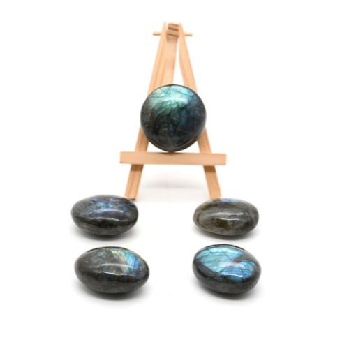 <strong>GALETS LABRADORITE</strong> (x 5 pièces) Qualité EXTRA 