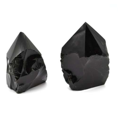 POINTES SEMI-POLIE EN <strong>OBSIDIENNE NOIRE</strong> (500 Gr )