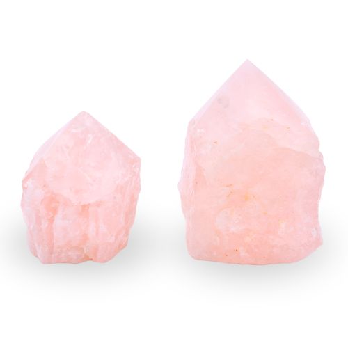 POINTES SEMI-POLIE EN <strong>QUARTZ ROSE</strong>  (500 Gr)