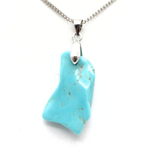 PENDENTIF EN <strong>TURQUOISE VÉRITABLE</strong> (La pièce) 