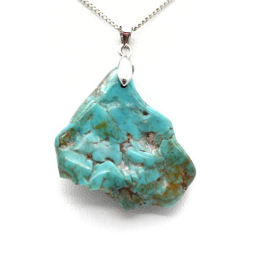 PENDENTIF EN <strong>TURQUOISE VÉRITABLE</strong> (La pièce) 