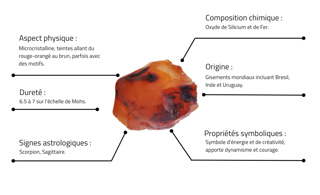 Caractéristiques de la Cornaline