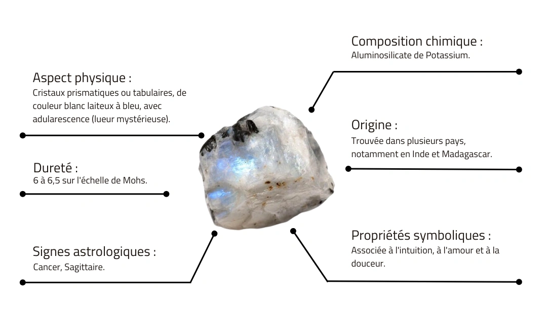 Caractéristiques de la Pierre de Lune